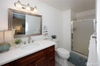 Primary suite bathroom.