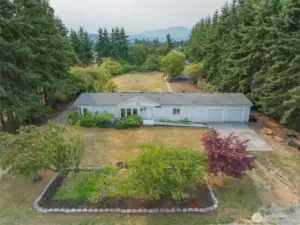 Home on 1 acre w/ 2400 SF 3-bay shop/garage w/ RV parking