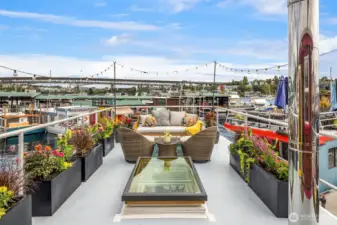 Stunning roof deck to host friends or sit under the stars.