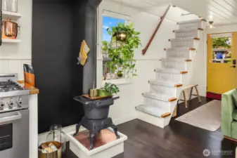 Luxurious new carpet added to stair treads and upper story.