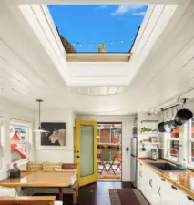 This houseboat is flooded with natural light and located in the perfect slip - with immediate neighbors on only one side.