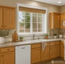 lots of natural light *virtually staged*