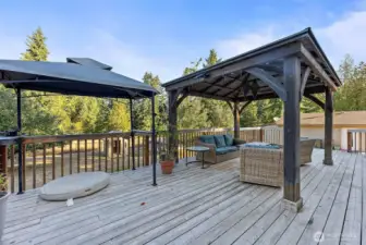 Both gazebos included!