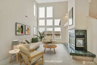 Living Room Virtual Staged