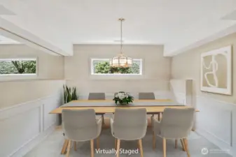 Formal Dining Room Virtual Staged