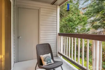 Large balcony with Private storage