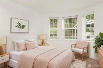 Virtual staging in 2nd bedroom.