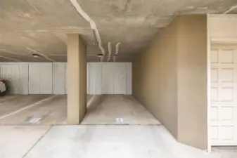 There are 2 parking spots.  This one is covered.  There is one more that's uncovered.