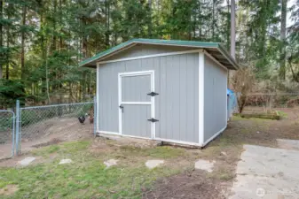 Shed in back yard.
