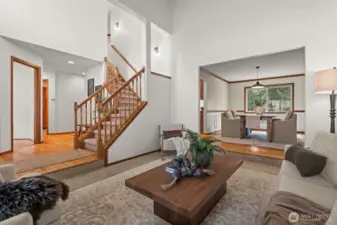 Formal living room opens to the dining room.