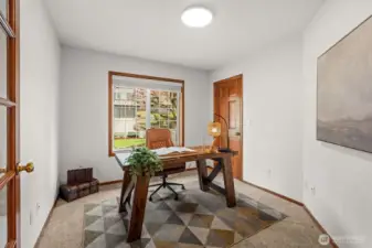 Main floor office (or 5th bedroom) with closet.