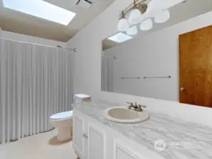 Guest Bathroom Virtually staged