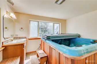 spa/hot tub room lower level