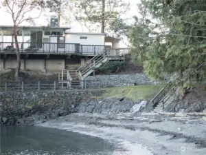 Clubhouse on the shoreline