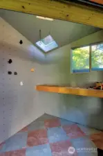Climbing Gym interior with a skylight!