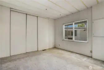 The second bedroom also has a large closet.