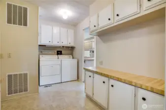 The washing machine does not work, but the dryer is functioning. This home has forced air heating.