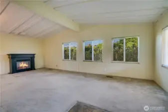 This home needs a little cosmetic updating, but the bones are solid. The fireplace is electric and able to me moved if needed. New carpet and paint would make a big difference!