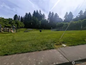 Toys & walk paths in city park