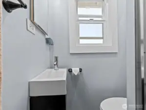 Conveniently located bathroom for residents and guests.