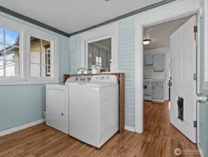 Conveniently located laundry area off the kitchen.