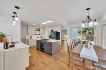 New quartz countertops in kitchen