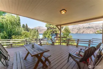 Covered Patio with a View