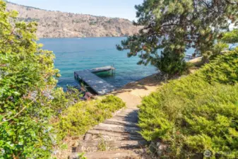 Walkway down to Private Dock and Bulk head
