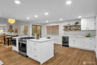 Draws galore in the kitchen.