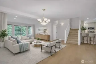 Virtually Staged Living Room