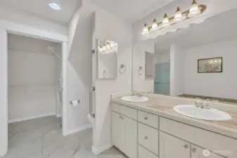 Primary Bath with Double Vanity