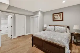 Guest bedroom with ensuite bathroom.