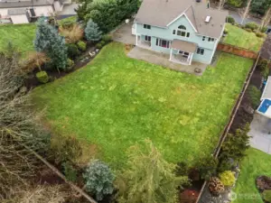 Large and private over 1/2 acre lot