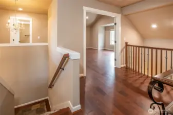 Open loft space overlooking foyer