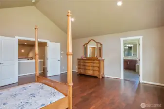 Double door entry into large primary suite