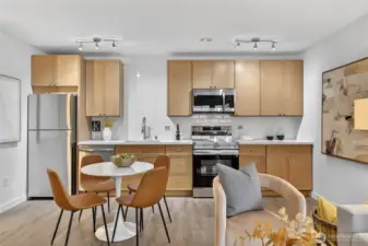 Brand new stainless appliances.