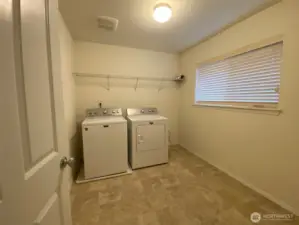 Huge laundry upstairs and the washer dryer stay