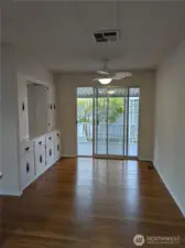 Eating space, view from kitchen