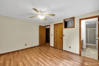 Primary #2 walk-in closet and T.V. nook