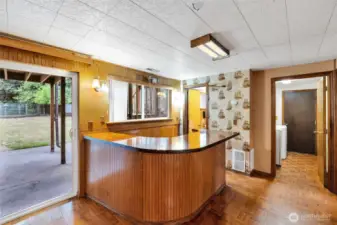 Wet Bar / Bathroom behind