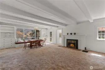 Putting the GREAT in great room (way before it was a "thing"), this living/dining room is expansive!