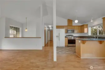 The home has a great room feel!