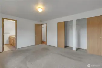 Another view of the primary BR with two closets.