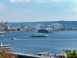 Spectacular 270-degree sound views from the gorgeous rooftop garden