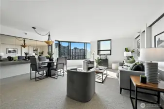 Here you can see how open & spacious this home with the custom touches!