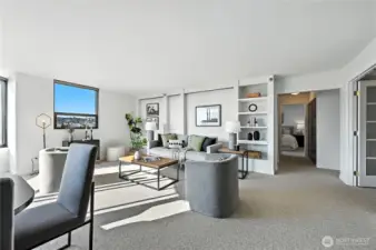 Here's another view of the open living area.