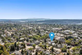 From sunrise over Green Lake to sunsets beyond downtown, this view captures the best of north-end living.