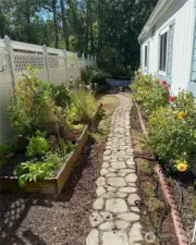 Side path and garden area.