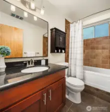 Lower level full bath.