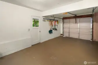 Garage with shop space.